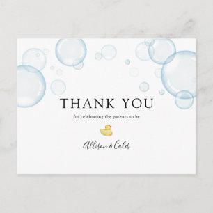 Rubber Duck Baby Shower Danke Postkarte