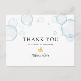 Rubber Duck Baby Shower Danke Postkarte