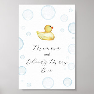 Rubber Duck Baby Shower Mimosa und Bloody Mary Bar Poster