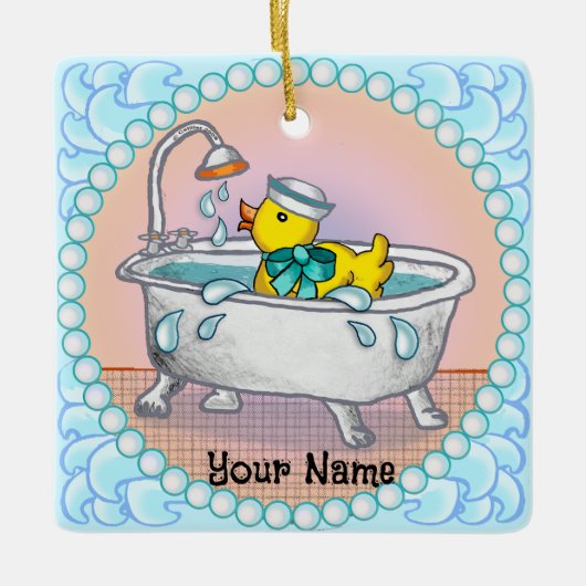 Rubber Duck Bath Keramikornament (Vorderseite)