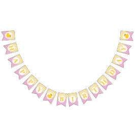 Rubber Duck Birthday Banner | Rosa und Gelbente