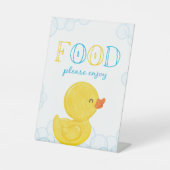 Rubber Duck Birthday oder Baby Dusche Party Sockelschild (Vorderseite)