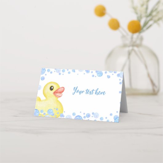 Rubber Duck Birthday Platzkarte (Vorderseite)