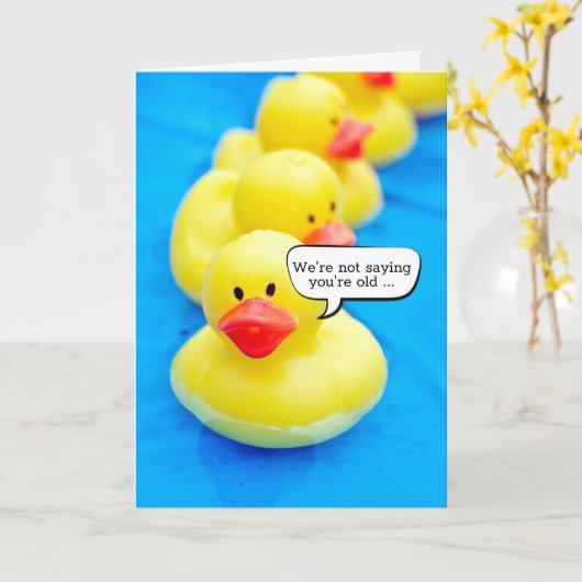 Rubber Duck Birthday Spaß Karte (Gelbe Blume)