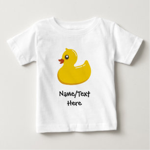 Rubber Duck Blue Bubbles Personalized Kids Baby T-shirt