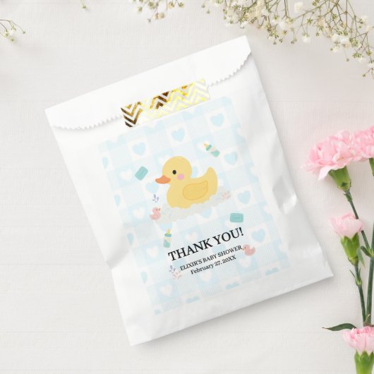 Rubber Duck Blue Hearts Baby Dusche Geschenktütchen (Versiegelt)