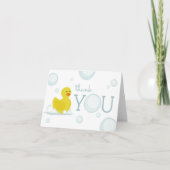 Rubber Duck Bubbles Baby Dusche Danke (Vorderseite)