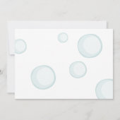 Rubber Duck Bubbles Birth Stats Baby Foto Birth Ankündigung (Rückseite)