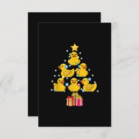 Rubber Duck Christmas Tree Duckie Quack Weihnachte Begleitkarte (Vorne/Hinten)