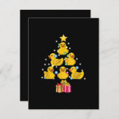 Rubber Duck Christmas Tree Duckie Quack Weihnachte Einladung (Vorne/Hinten)