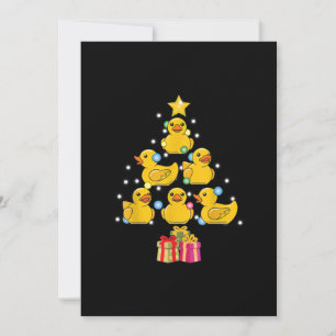 Rubber Duck Christmas Tree Duckie Quack Weihnachte Feiertagskarte