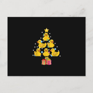Rubber Duck Christmas Tree Duckie Quack Weihnachte Feiertagspostkarte