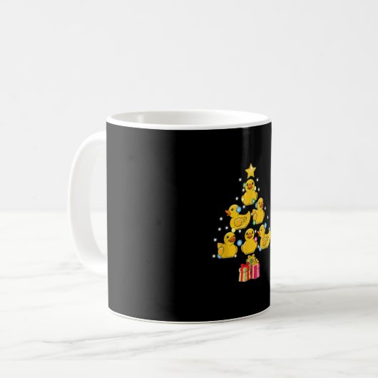 Rubber Duck Christmas Tree Duckie Quack Weihnachte Kaffeetasse (Vorderseite Links)