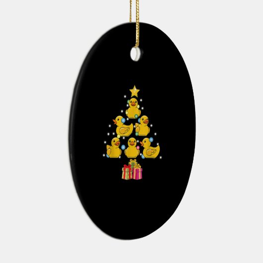 Rubber Duck Christmas Tree Duckie Quack Weihnachte Keramik Ornament (Rechts)