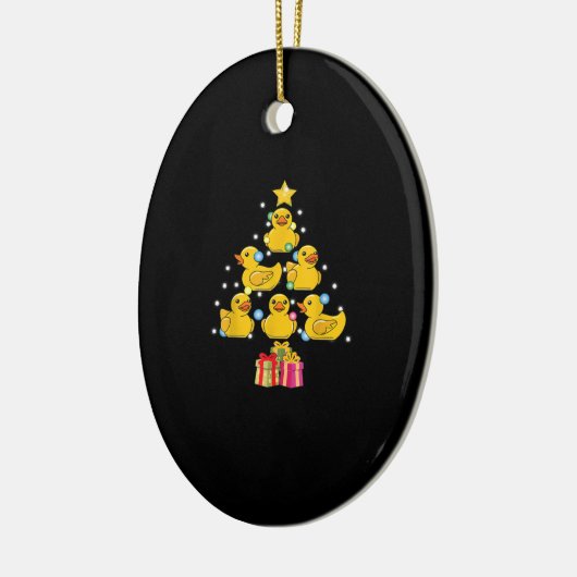 Rubber Duck Christmas Tree Duckie Quack Weihnachte Keramik Ornament (Links)