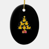 Rubber Duck Christmas Tree Duckie Quack Weihnachte Keramik Ornament (Vorne)