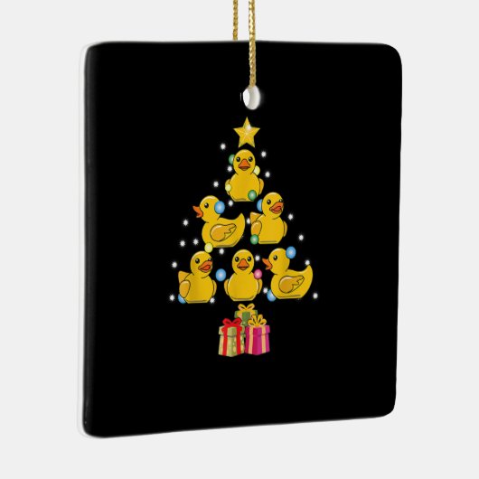 Rubber Duck Christmas Tree Duckie Quack Weihnachte Keramikornament (Rechts)