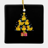 Rubber Duck Christmas Tree Duckie Quack Weihnachte Keramikornament (Vorderseite)