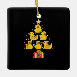 Rubber Duck Christmas Tree Duckie Quack Weihnachte Keramikornament