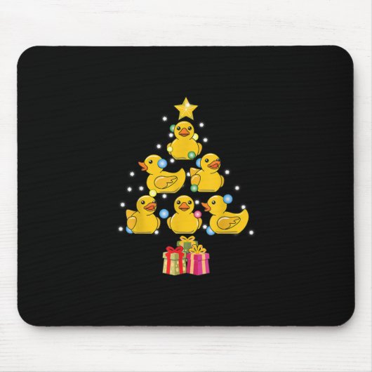 Rubber Duck Christmas Tree Duckie Quack Weihnachte Mousepad (Vorne)