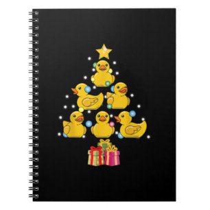 Rubber Duck Christmas Tree Duckie Quack Weihnachte Notizblock