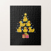 Rubber Duck Christmas Tree Duckie Quack Weihnachte Puzzle (Vertikal)