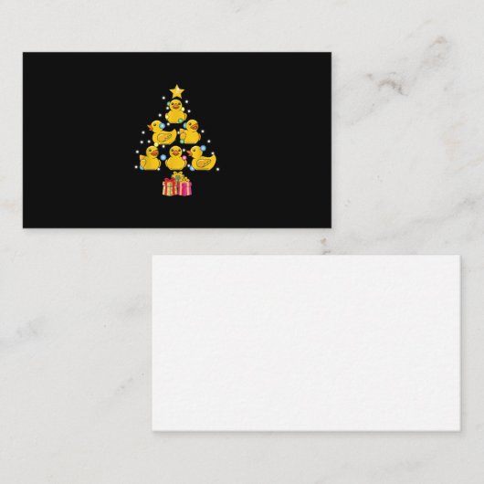 Rubber Duck Christmas Tree Duckie Quack Weihnachte Visitenkarte (Vorne/Hinten)