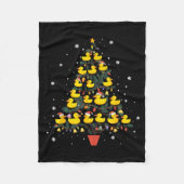 Rubber Duck Christmas Tree Fleecedecke (Vorderseite)