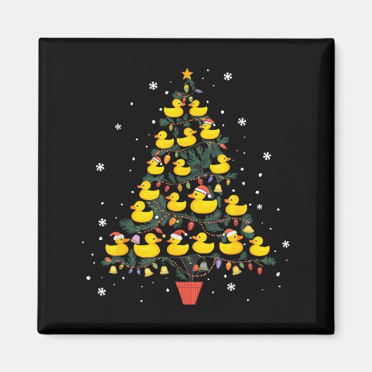 Rubber Duck Christmas Tree Magnet (Vorne)