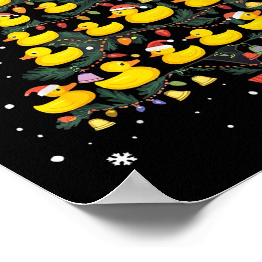 Rubber Duck Christmas Tree Poster (Ecke)