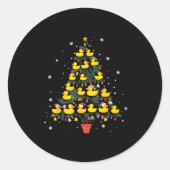 Rubber Duck Christmas Tree Runder Aufkleber (Vorderseite)