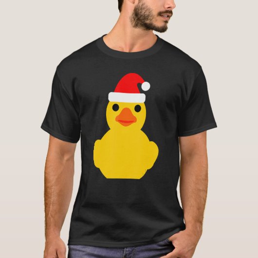 Rubber Duck Christmas Weihnachtsmannmütze Rubber D T-Shirt (Vorderseite)
