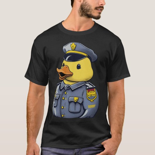 Rubber Duck Costume Niedlich Duckie Polizeibeamte T-Shirt (Vorderseite)