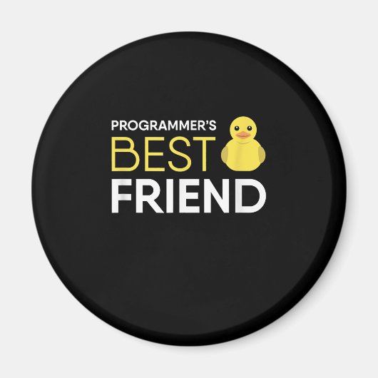 Rubber Duck Debugging Programmers Best Friend Magnet (Vorne)