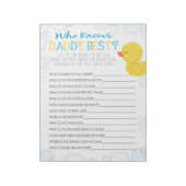 Rubber Duck, der Daddy Best Baby Game Pack kennt Notizblock (Rotiert)