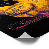 Rubber Duck Disco Ball Artwork Dancing Rubber Duck Poster (Ecke)