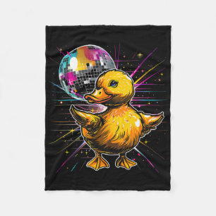 Rubber Duck Disco Tanz Disco Ball Music Rubber Fleecedecke