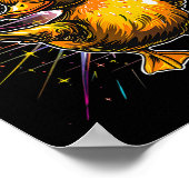Rubber Duck Disco Tanz Disco Ball Music Rubber Poster (Ecke)