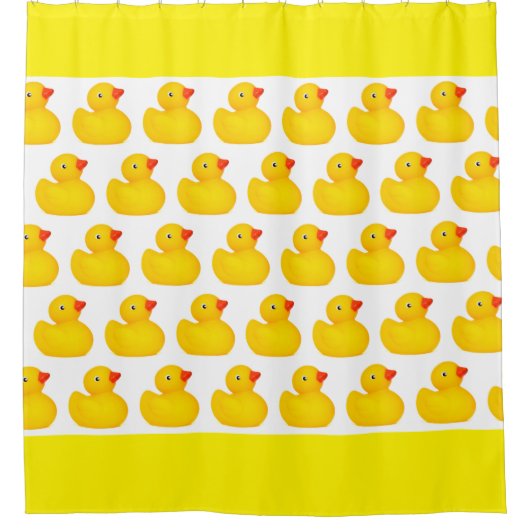 Rubber Duck Ducky Ducks Luxus Duschvorhang (Vorderseite)