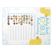 Rubber Duck Emoji Baby Book Baby Shooting Game Pac Notizblock (Vorderseite)