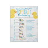 Rubber Duck Emoji Kinderzimmer Rhyme Duschspiel Notizblock (Rotiert)