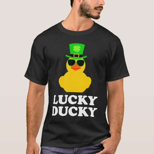 Rubber Duck Four Leaf C Hat Sunglasses St Patrick' T-Shirt (Vorderseite)
