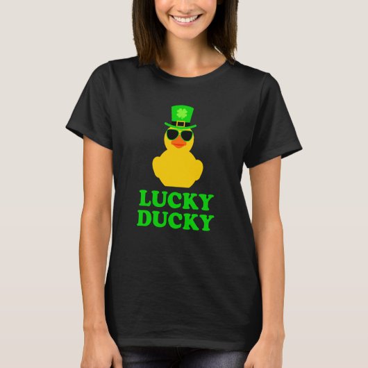 Rubber Duck Four Leaf C Hat Sunglasses St Patrick' T-Shirt (Vorderseite)