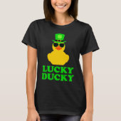 Rubber Duck Four Leaf C Leprechaun Hat St Patrick' T-Shirt (Vorderseite)