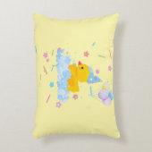 Rubber Duck Geburtstag mit Blasen und Confetti Dekokissen (Vorderseite(Vertikal))