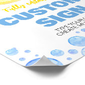 Rubber Duck Geburtstagsparty - Tafelzeichen Poster (Ecke)