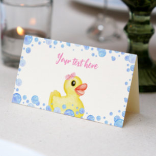 Rubber Duck Girl Birthday Platzkarte