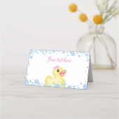 Rubber Duck Girl Birthday Platzkarte (Rückseite)