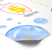 Rubber Duck Girl First Birthday Milestone Zeichen Poster (Ecke)