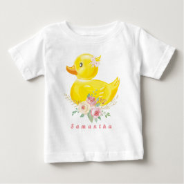 RUBBER DUCK Girl First Birthday T - Shirt Baby